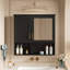 Armoire de toilette 2 en 1, armoire à pharmacie murale avec tablettes réglables et portes à fermeture douce, miroir haute définition avec rangement pour meuble-lavabo de salle de bain-1429444486