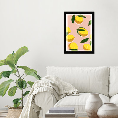 «Food and Cuisine», impression d'art mural sur papier jaune