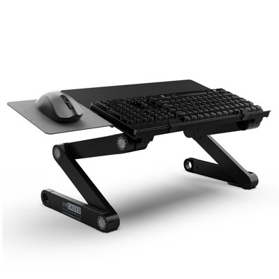 WorkEZ Keyboard Tray - Adjustable Desktop Keyboard Stand with Mouse Pad - Black