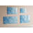 Magnetic Memo Board Whiteboard - 90 x 60 cm - With Marker and Magnets - Triangles abstraction-656892626