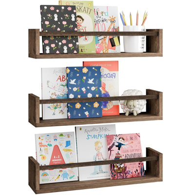 Floating Shelves, 3 Pcs, Brown