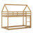 Twin Size Bunk House Shape Bed With Ladder, House Shape Low Bunk Bed With Safety Guardrail-107391825