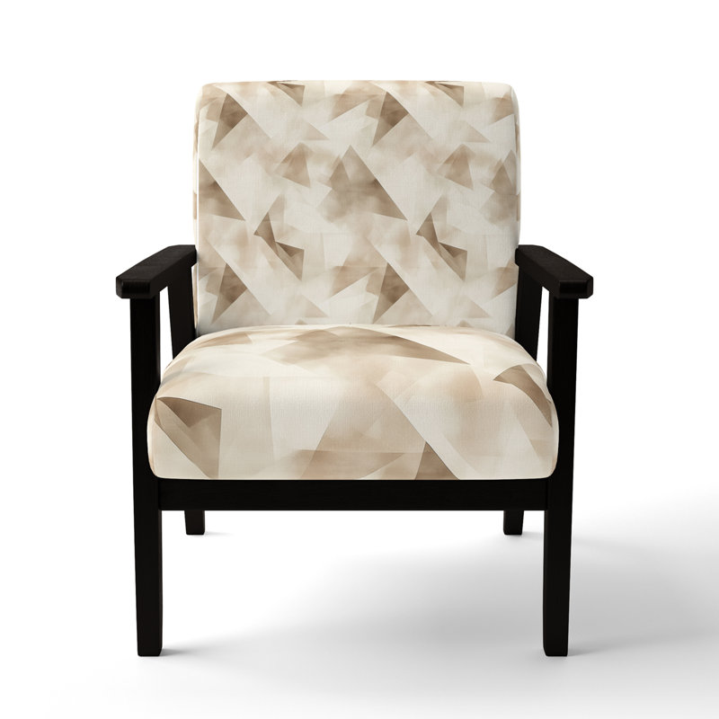 Chaise rembourrée Modern, Accoudoirs carrés noirs