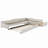 Upholstered Double Twin Size Daybed with Trundle and Drawer, Beige