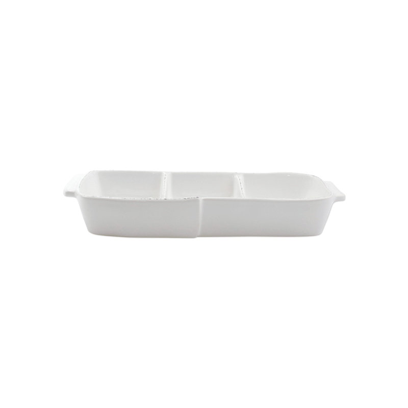 Lastra Holiday Rectangle Divided Serving Dish