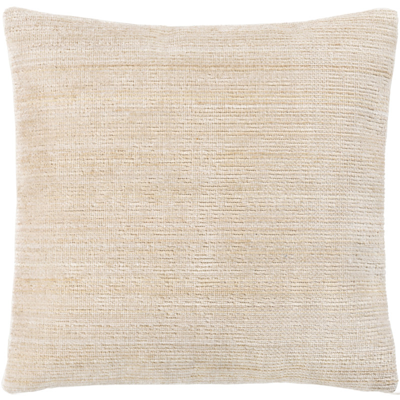 Barletta Solid Border Throw Pillow, 27" x 27", No Fill
