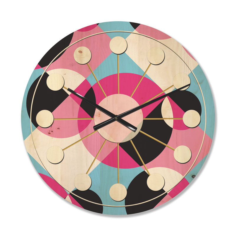 Horloge murale abstraite géométrique I, Moyen