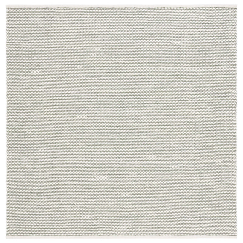 Vermont Flat Weave Wool/Cotton Rug in Green, Square 6'