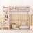 Addileigh Twin Loft Bed with Shelves-251295035