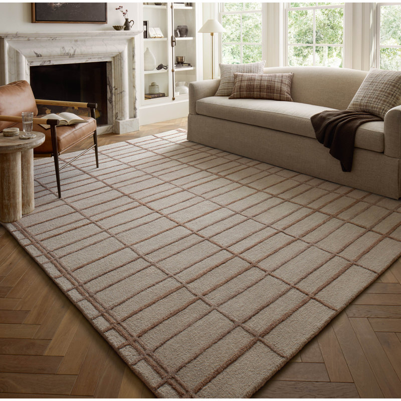 Tapis rose / rosé Chris Loves Julia x Loloi Bradley, Carré 1 pi 6 po