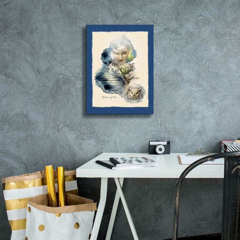 «Relâchement de la peur» par Art and a Little Magic, art mural sur toile, H 16 po x l 12 po x P 0,75 po