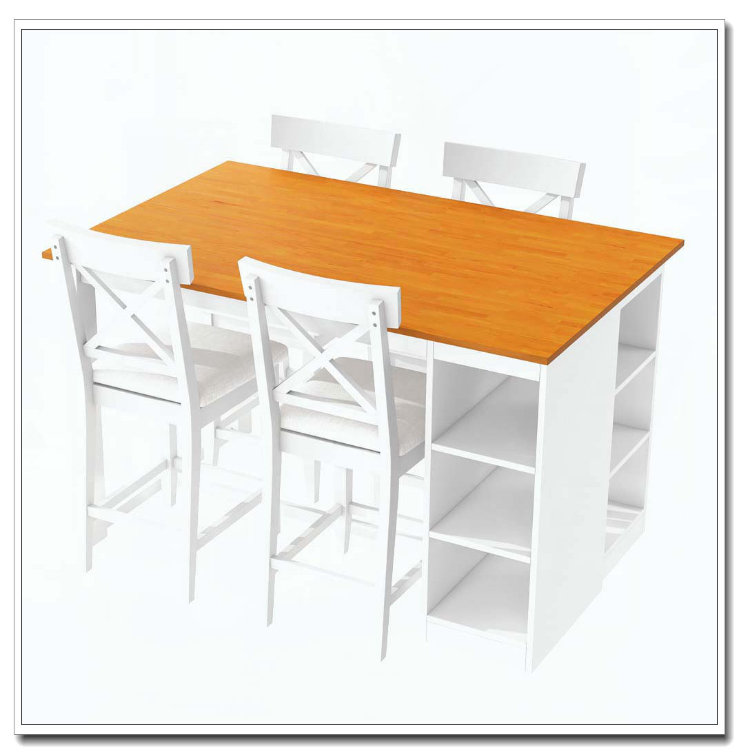 Red Barrel Studio Farmhouse Solid Wood Counter Height Dining Table Set ...
