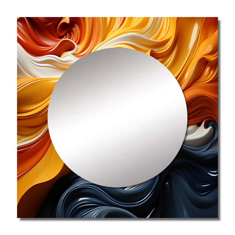 Izaia - Grand miroir mural carré pour nourriture et boissons, 29 po x 29 po