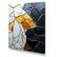 Carreau de marbre abstrait noir et or Mosiac - tuile abstraite, art mural-704066237-604217690