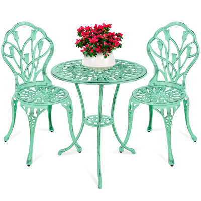 3-Piece Cast Aluminum Patio Bistro Furniture Set -  Panamo Luxury Collection, MEY6046