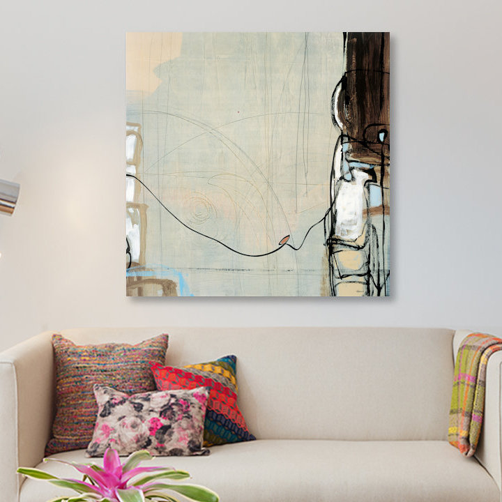 « projection i », impression sur toile, H 18 po x l 18 po x P 1,5 po, Pas de tapis, Toile tendue