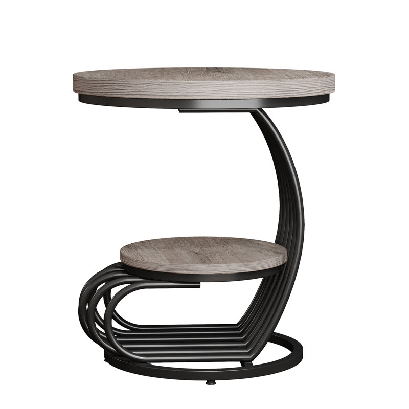 Petite table basse avec table de bout et table d'appoint, Gris