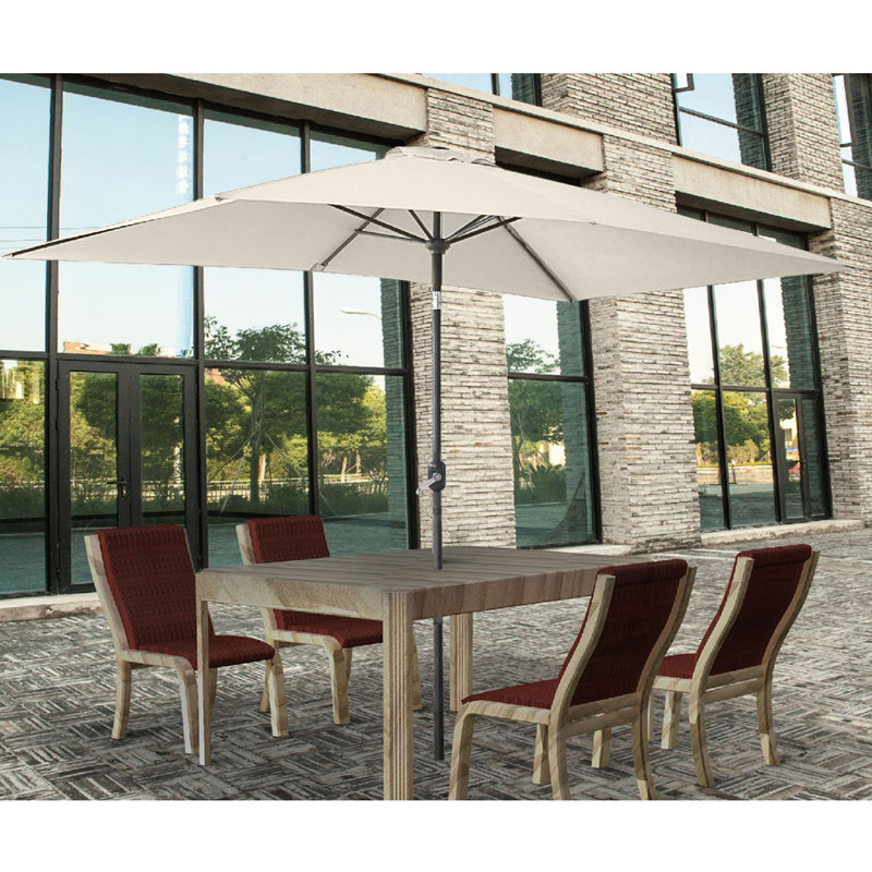 Pittman 3m x 2 m Rectangular Traditional Parasol Cream