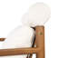 Chaise de patio moderne en bois 28 po Mid-Century, chaise longue à assise profonde résistante aux intempéries avec traversin et coussins épais, chaise d'appoint avec cadre en bois massif pour la cour, la piscine et la terrasse | Chaise de patio en bois moderne de 28 po Résistant D