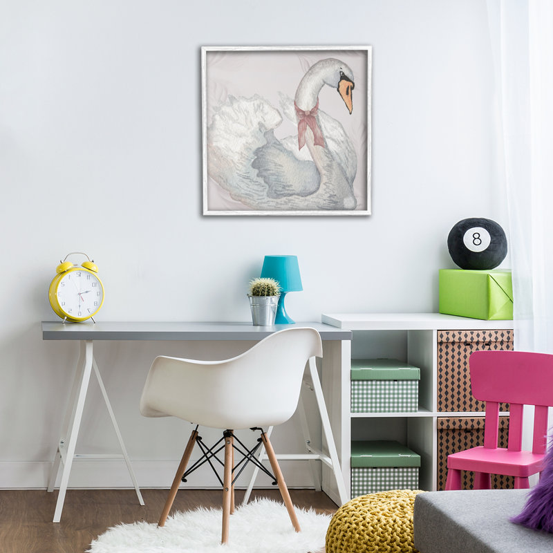 Giclée discrète encadrée, design par Elizabeth Medley, H 17 po x l 17 po, Giclée encadrée blanc bord de mer