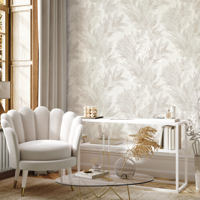 10m x 53cm Wallpaper Roll, White
