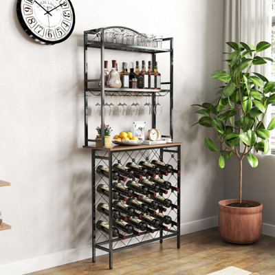 Industrial Wine Rack Bar Table,Wine Rack