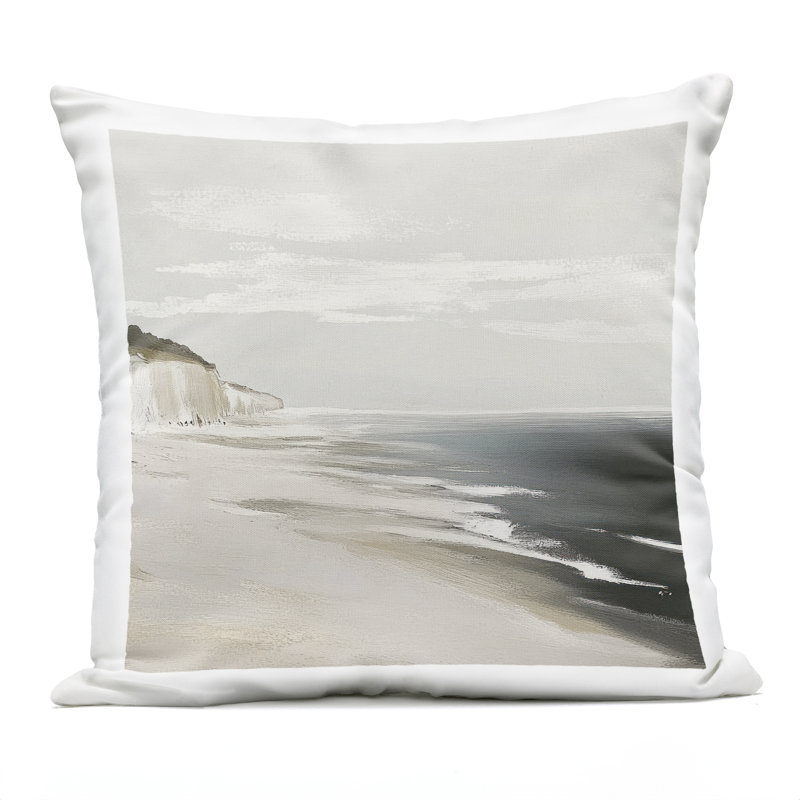 Conception de coussin d'extérieur à motif de sable doux et neutre par Mona Grace, Sable beige