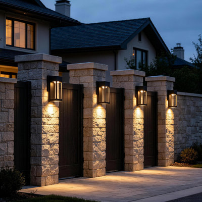 LED Outdoor Wall Sconces (Set of 4)