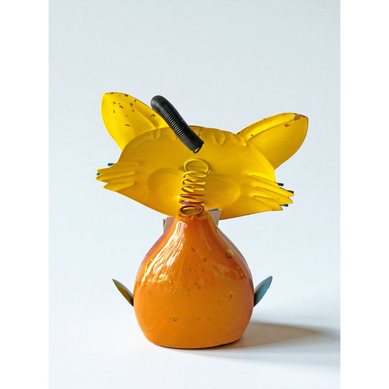 Statue de chat gonflable suspendue jaune
