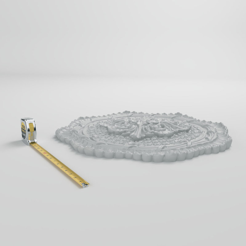 Médaillon de plafond Endurathane Sally, DO 22 1/2 po x P 2 po, apprêté en usine