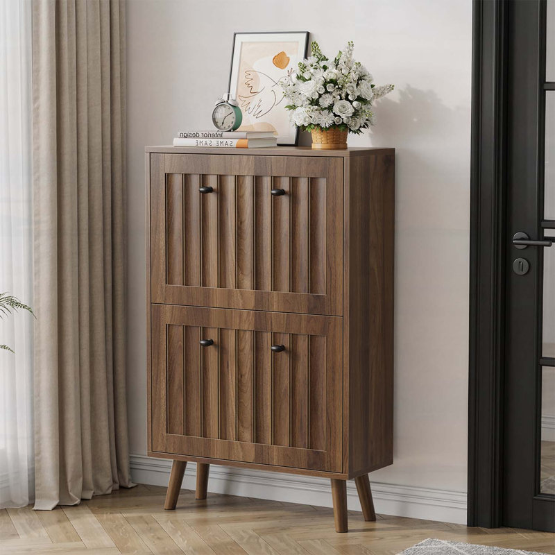 Modern Shoe Cabinet for Hallways and Entrances, 37.4" H x 23.62" W x 9.45" D