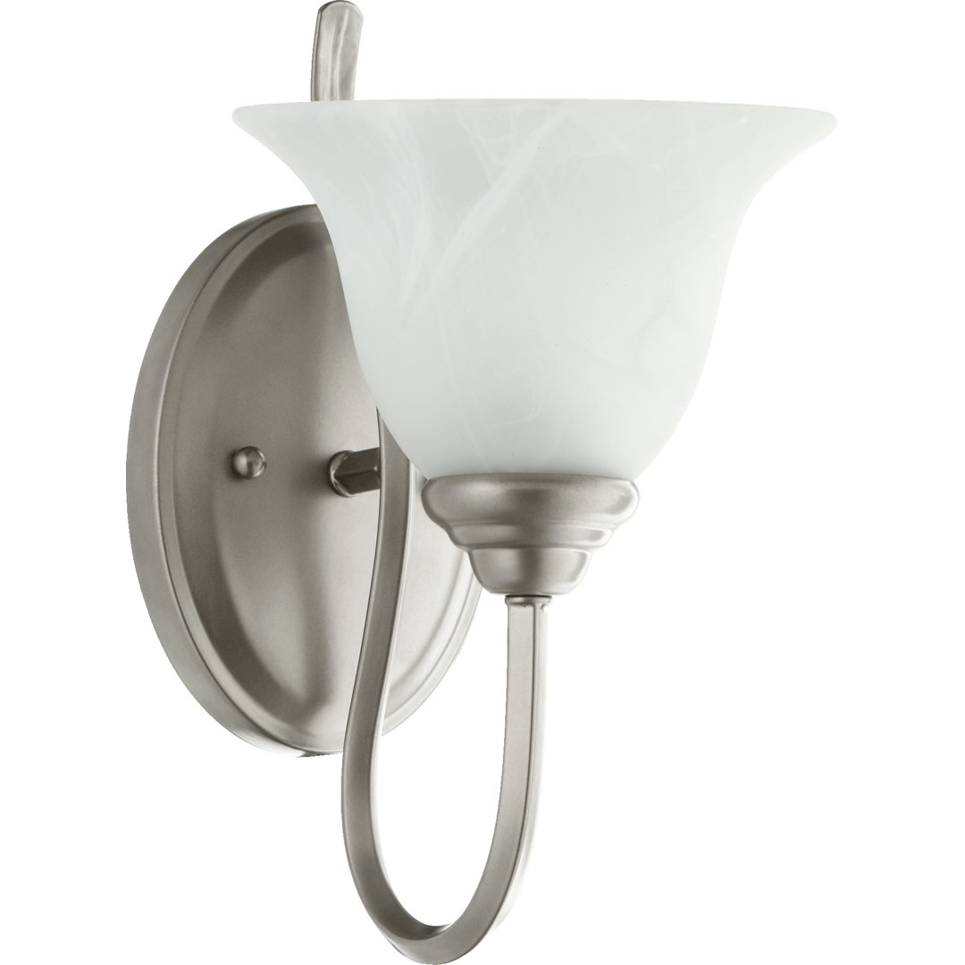 Bernardston 1 - Light Dimmable Armed Sconce Fleur De Lis Living