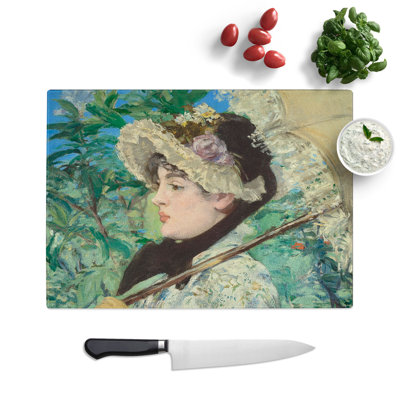 Jeanne Spring by Edouard Manet Chopping Board