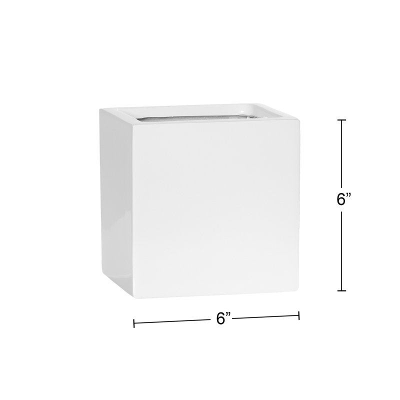 Arzate Handmade Planter, 6" H x 6" W x 6" D