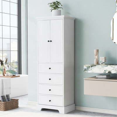 Storage Cabinet For Bathroom And Office, Adjustable Shelves, Premium MDF Board Construction