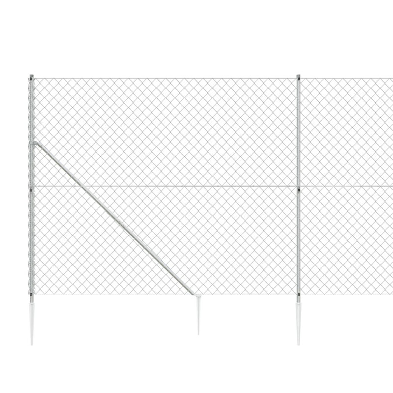 Brealynn Metal Fencing, Green, 160cm H x 2500cm W