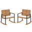 Ensemble de 2 chaises berçantes pour l'extérieur Outsunny