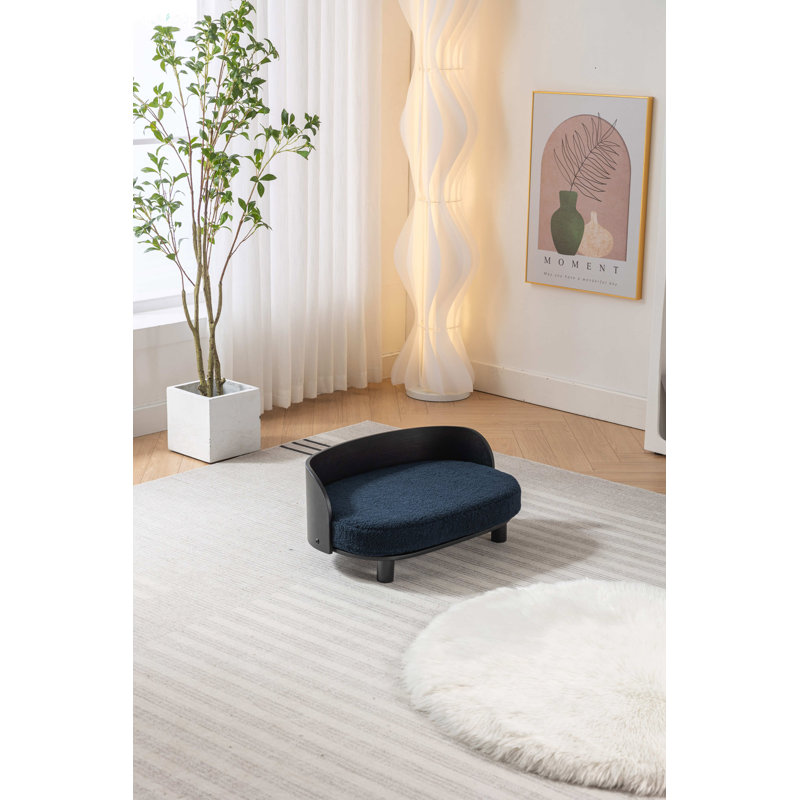 Lit pour chien surélevé de style scandinave, Bleu foncé
