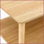 Table basse à 2 niveaux pour le salon - bois massif et amp; Panneau de fibres à densité moyenne, facile à nettoyer, rangement ouvert, pieds en bois d'hévéa stables-147176703