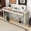 Console en placage d'acacia avec 4 tiroirs et base en X Anlen-114733109