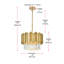 Lustre Lenora 16 pouces-2130065356
