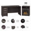 Ensemble de bureau rectangulaire Office 500 Collection 60W x 30D avec foyer électrique 24W Office 500 Collection-83167918