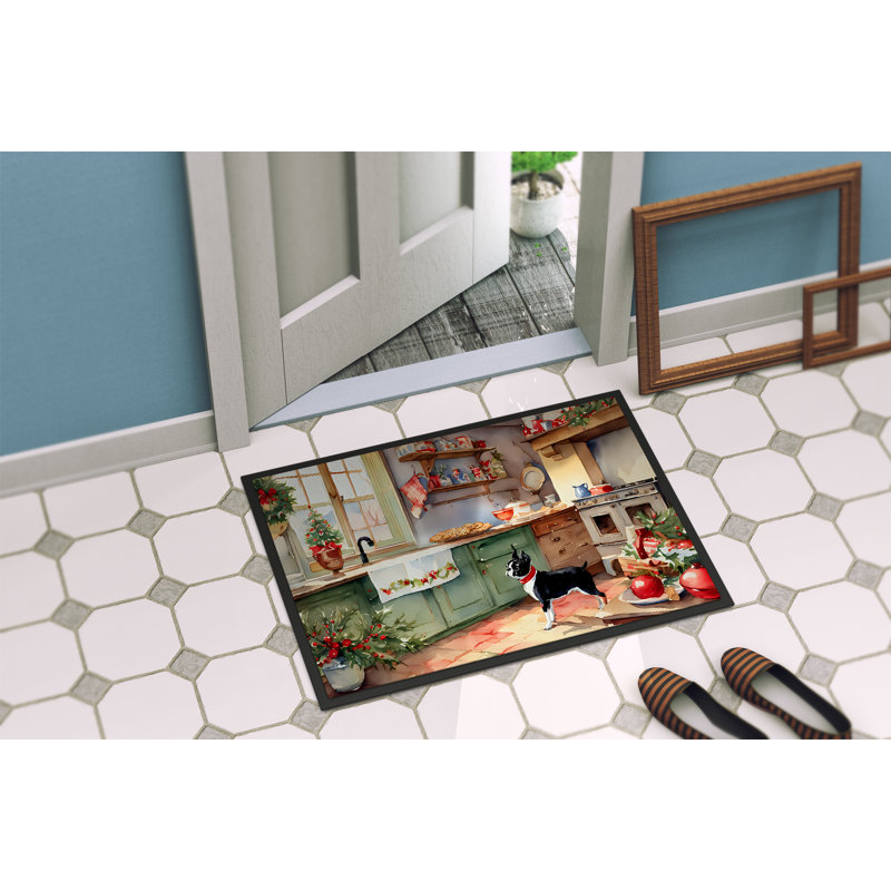 The Holiday Aisle® Boston Terrier Junya Doormat DAC3744 Wayfair