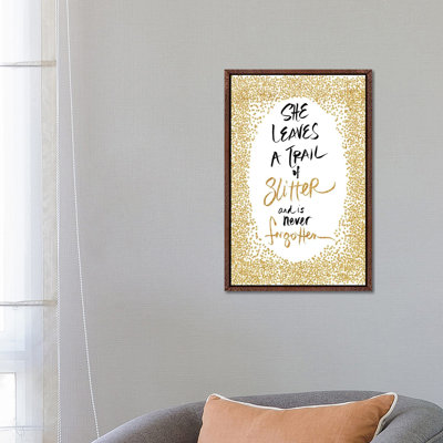 Trail of Glitter 1 Piece Wall Art on Canvas