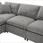 6 Seat Chenille Sectional Couch Set With Ottoman-749282846
