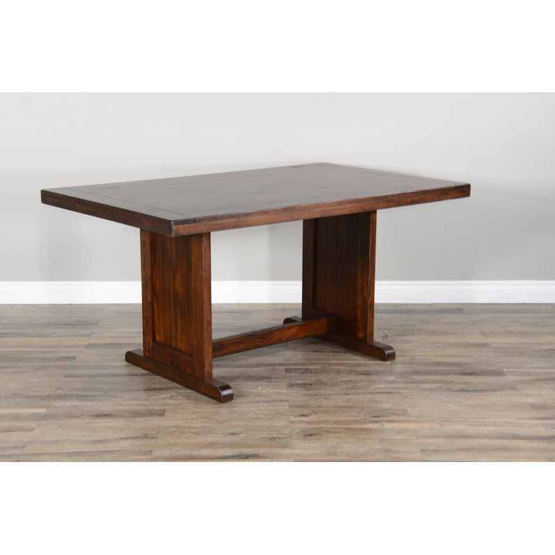 Edenbridge Mahogany Solid Wood Dining Table, Vintage Mocha
