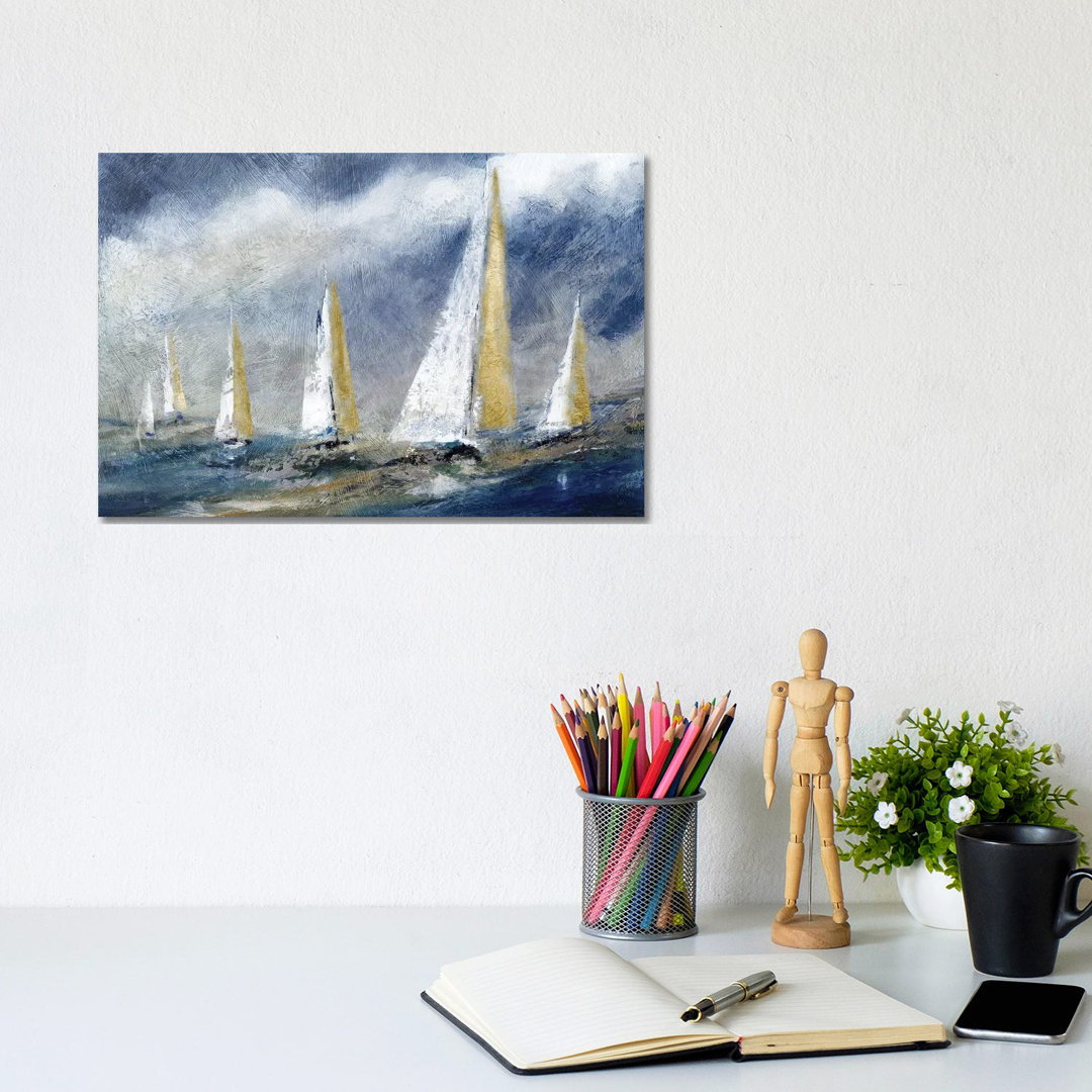 Indigo Swells by Carol Robinson - Painting on Canvas