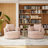 42.1" Wide Slipcovered Swivel Barrel Chair-1954448352