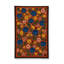 Tapis noir tissé à motif floral lavable Mosso-296032772