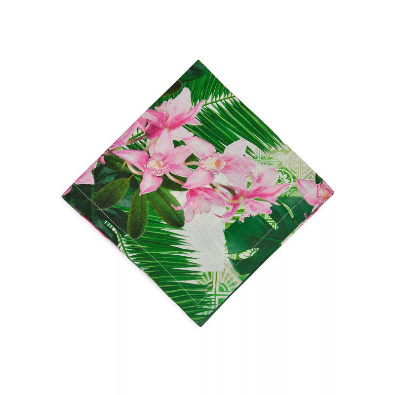 Floral Linen Square Napkins